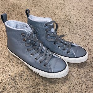 Lined Grey High Top Converse